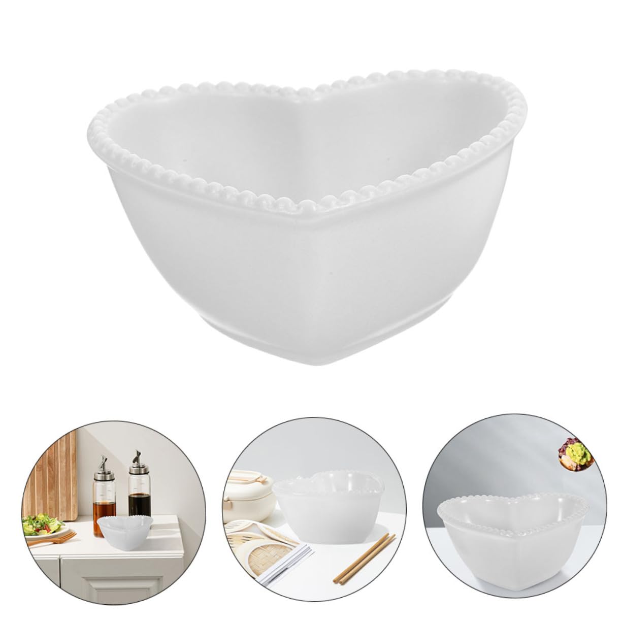 szt. Miska na sałatkę w kształcie serca Miska na owoce Pojemniki w kształcie serca Miski deserowe Sztućce Miska Kuchenna miska ceramiczna Miska w kształcie serca Różowa ceramika Miłość Dziecko Miska