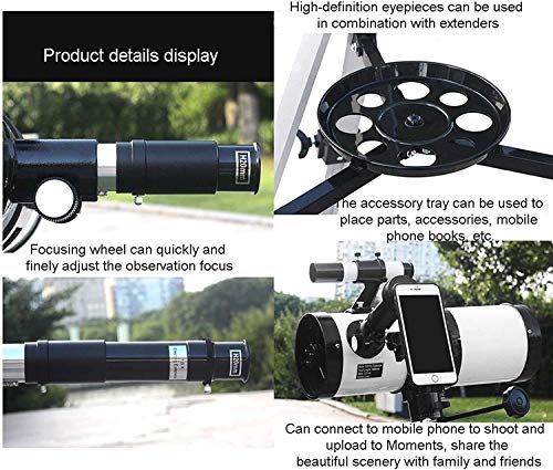 SEESEE.U Astronomisches Reflektorteleskop mit Stativ, 114-mm-Teleskopen für die Astronomie, Teleskope für die Astronomie… – Bild 4