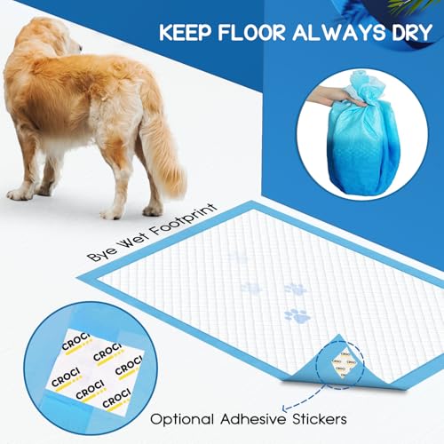Image of CROCI XXL Puppy Pads with Adhesive Tabs Disposable Pee Pads 36x36in 30Ct