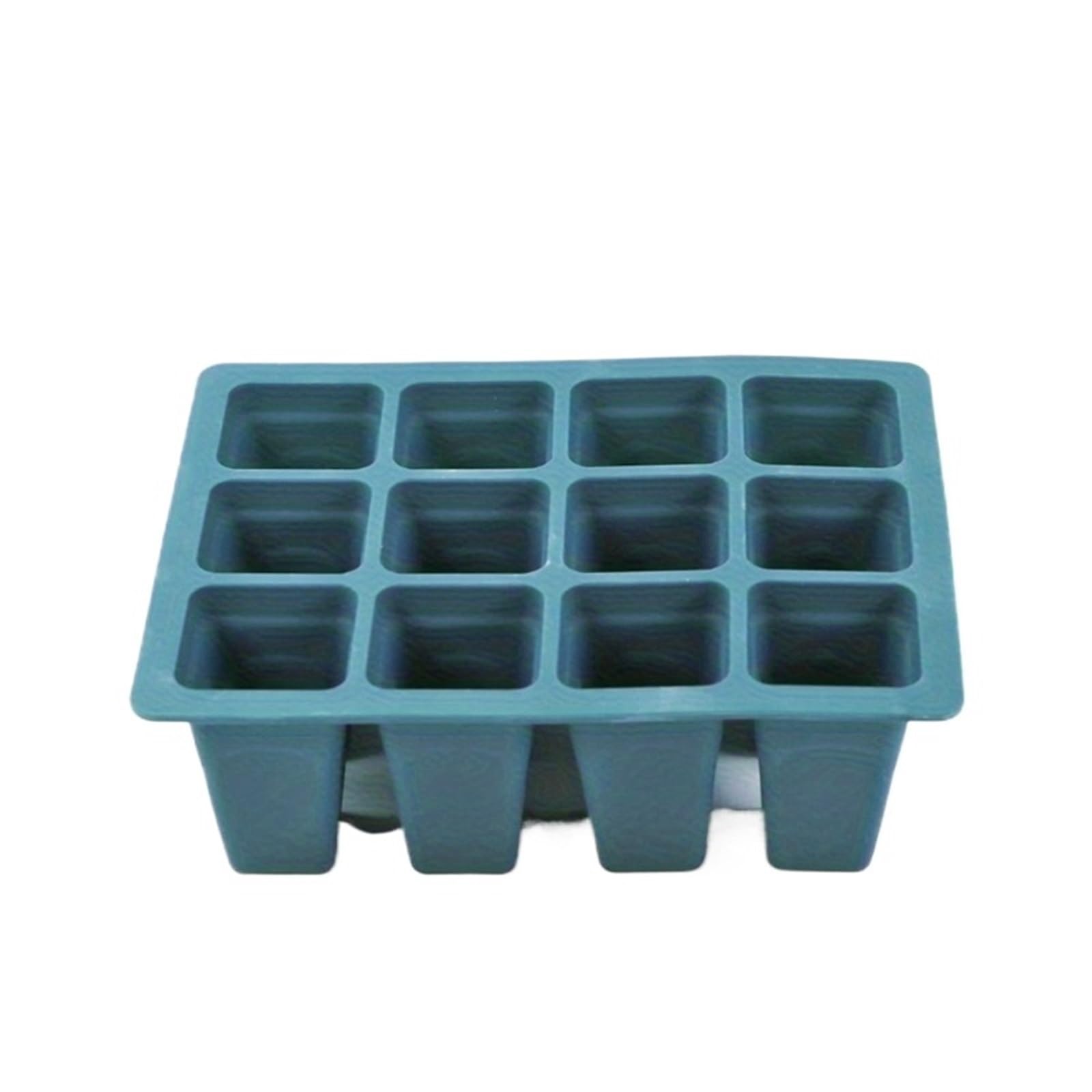 Semillero Bandeja de germinación Semillas Silicona Cuadrada con patrón 9 Cuadros, Agujeros Drenaje, contenedor plántulas for Invernadero, Maceta for Plantas para Plantas(Green)