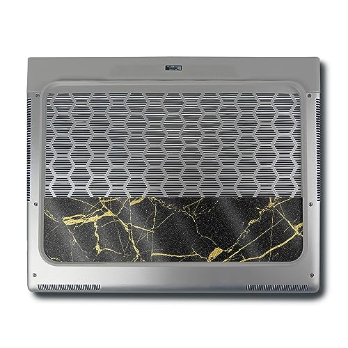Image of MightySkins Glossy Glitter Skin Compatible with Alienware X16 R1 (2023) Full Wrap Kit - Black Gold Marble | Protective, Durable High-Gloss Glitter Finish | Easy to Apply | Made in The USA