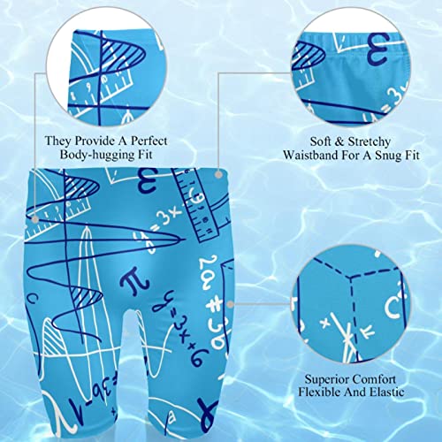 Traje de baño de fórmula matemática azul para hombre para natación intensiva y carreras largas S 2