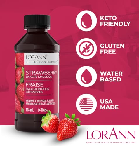 Image of LorAnn Oils Strawberry Emulsion & Flavoring For Baking