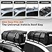 TANX Car Roof Bag - 21 Cubic Feet Rooftop Cargo Carrier, 100% Waterproof for All Cars with/Without Roof Rack, Includes Anti-Slip Mat, 12 Reinforced Straps, 6 Door Hooks, Luggage Lock & Storage Bag
