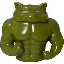 Creative Dog Head Muscle Man Mug, 3D Ceramic Muscle Mug with Dog Head Cover, Ceramic Funny Muscle Cup, Novelty Coffee Mug for Muscle Lovers, Drinking Accessories for Coffee, Milk, BeverageGreen