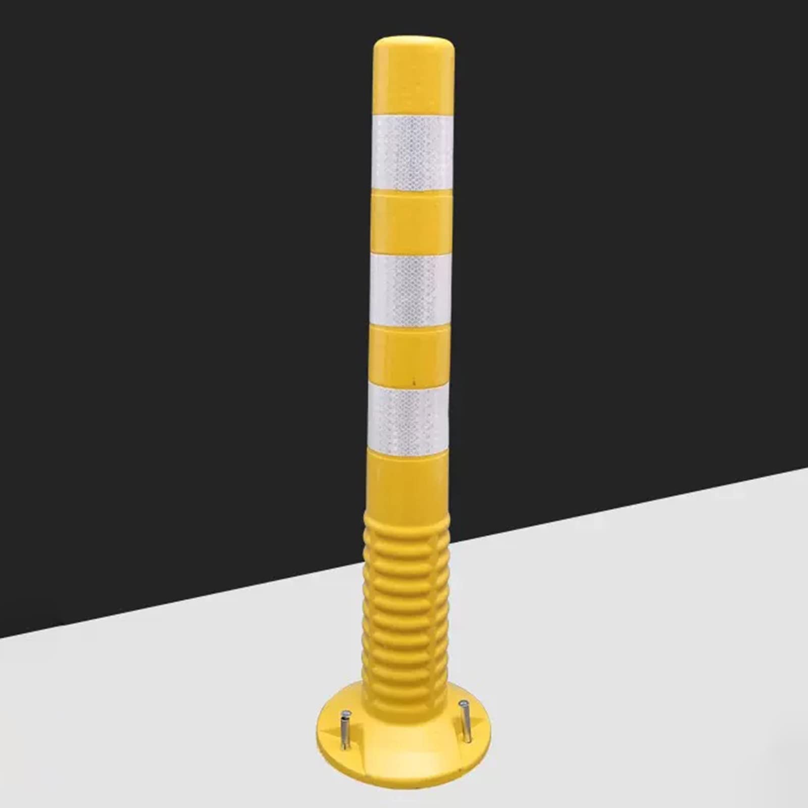 Poteaux de stationnement, cônes de signalisation routière de 76 cm (30 po) - Balises de stationnement réfléchissantes et Flexibles, Paquet de 9 - Poteaux de barrière de Chantier durables pou