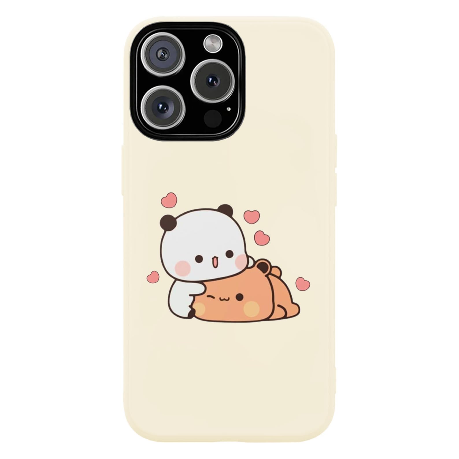 Buubu and Dudu Phone Case - Cute Kawaii Bear and Panda Couple Design for Animal Lover Fits 17