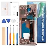 Olivechard for Samsung Galaxy Note 20 Ultra 6.78' (Not OEM 6.9') OLED LCD +Frame N985 N986 Screen Display Replacement Touch Digitizer Assembly (+Mystic Bronze Frame OLED Galaxy Note 20 Ultra)