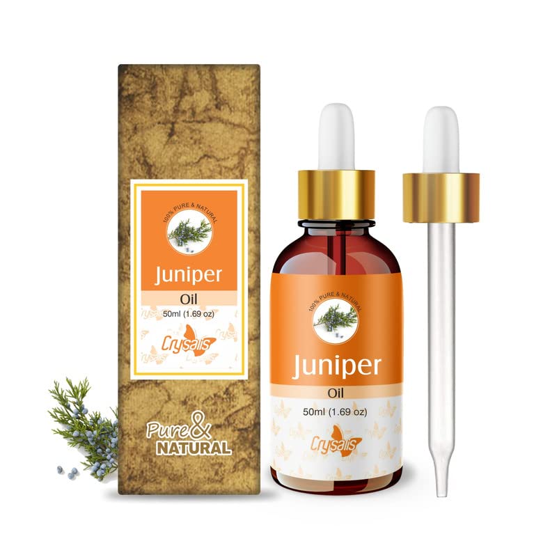 Image of Crysalis Juniper (Juniperus) |Crysalis 100% Pure & Natural Undiluted Essential Oil Organic Standard /For Moisturize & Nourish Skin, Improves hair health,Room Freshner - 50ML With Dropper