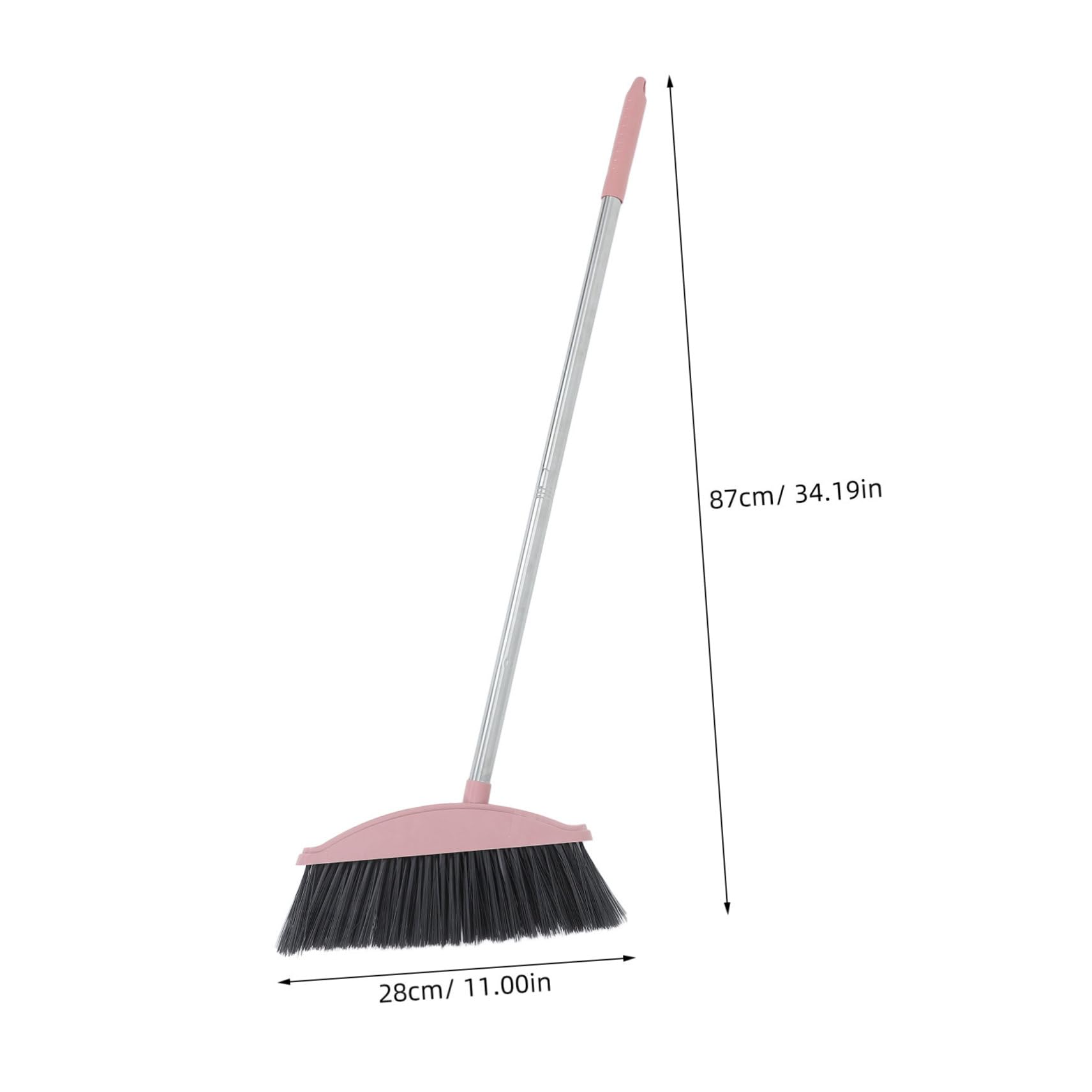 CLISPEED Heavy Duty Broom with Ergonomic Handle for Indoor Outdoor Cleaning Durable Commercial Sweeping Tool for Home Use for Pet Hair Removal Dust Control