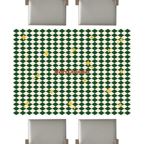 Nappe de Noël rectangulaire colorée pour table à manger et table basse de salon - 7