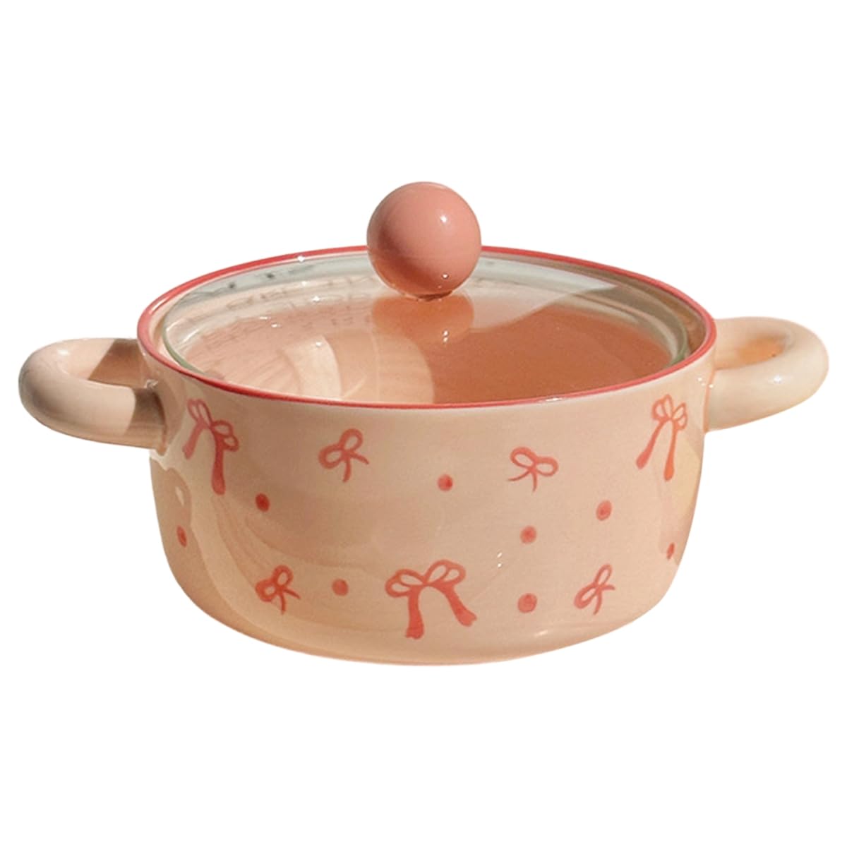 Bol de nouilles céramique avec couvercle et double anse chic