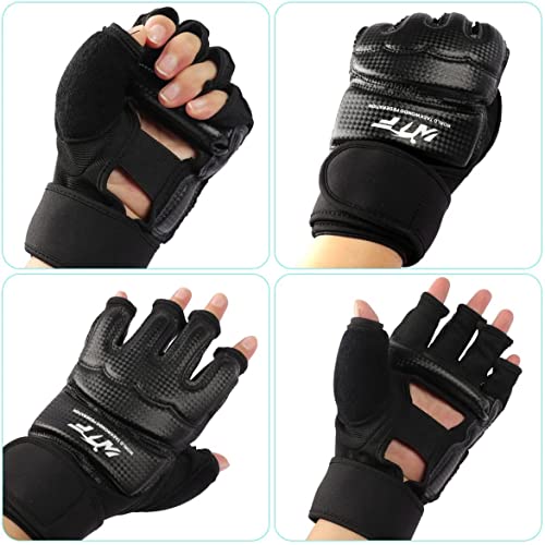 Punch Bag Training Gloves, Langray Taekwondo Karate Gloves For Sparring Martial Arts Boxing Training For Adults And Kids,Black S #TOP4