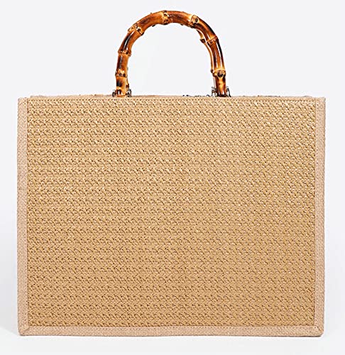 Bolsas de paja para mujer tejidas a mano miniatura 3