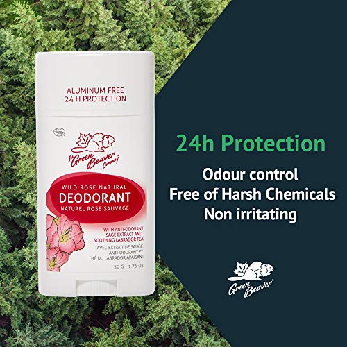 Green Beaver The Company 24 Hour Protection & Aluminum Free Wild Rose Natural Deodorant Stick, 1.76 Oz #TOP2