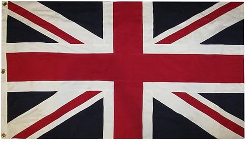 Miniatura 2 de Premium 3x5 Embroidered Kingdom UK England Britain 100% Cotton Flag 3'x5'