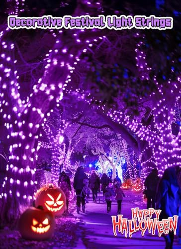 Image of Brightown Purple Battery Operated Christmas String Lights with Timer | 8ft 20LED Mini Christmas Tree Lights for Indoor Outdoor Bedroom Wedding Party Holiday Xmas Decoration