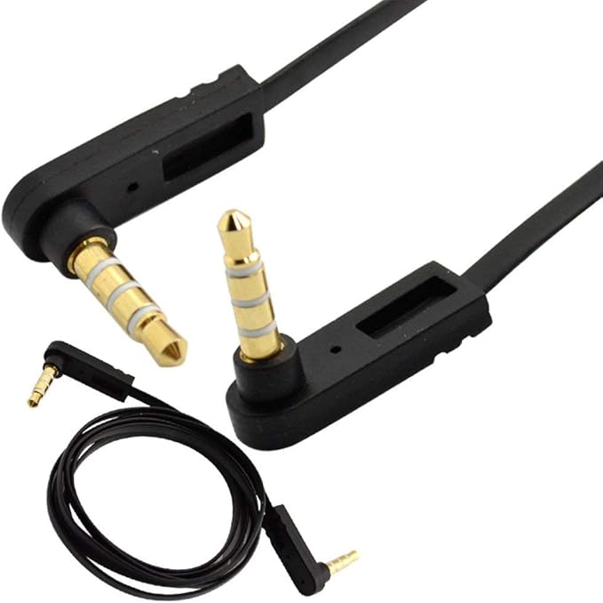 Amazon 便利な変換ケーブル Aux フラットケーブル 厚さ0 95mm 両端 L型 3 5mm 4極 ステレオミニ オス オス オーディオコード ケーブル長 約100cm前後 By Rosebe Rosebe ステレオケーブル