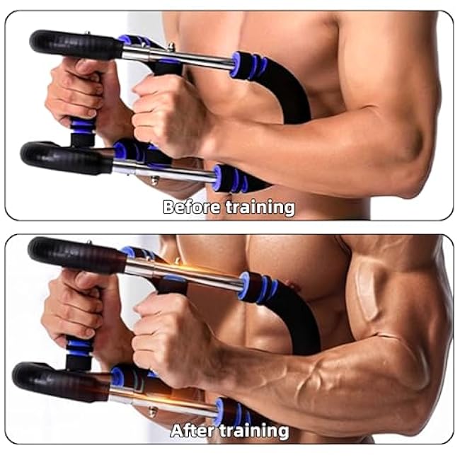 Twister Arm Trainer, 40-100lb Adjustable Chest & Arm Workout Tool, Compact Twister Arm Strengthener, Chest Trainer Equipment for Men, Shoulder Muscle Training Fitness Equipment(Blue)