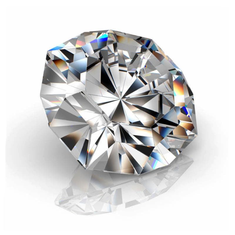 Diamant blanc rond haute clarté sans imperfection visible pour monture sur mesure