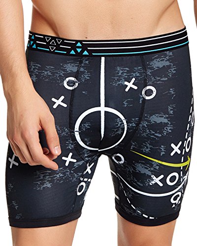 Men's Active Sport Performance Boxer Brief - BlacK/White - Medium3