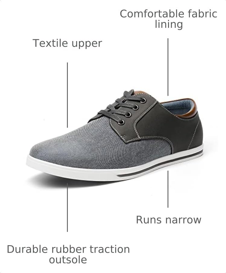 Bruno Marc Men's Oxfords Sneakers Casual Dress Shoes,Grey,10.5 - image 3