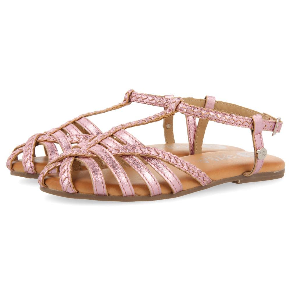 GIOSEPPO Leather Sandals in Gold Color for girls tanlay, pink, 2 UK