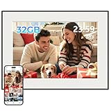 Touch screen IPS HD da 10,1 pollici: questa cornice digitale WiFi da 10,1 pollici è dotata di un touch screen IPS con risoluzione HD 1280 x 800 di alta qualità, che fornisce immagini vivaci e chiare da qualsiasi angolo di visione. La fedeltà dei colori superiore assicura che la vivacità e il fascino delle tue foto siano perfettamente mantenuti. La cornice digitale Frameo WiFi supporta formati immagine in formato JPG/JPEG/BMP/PNG e video in MP4.