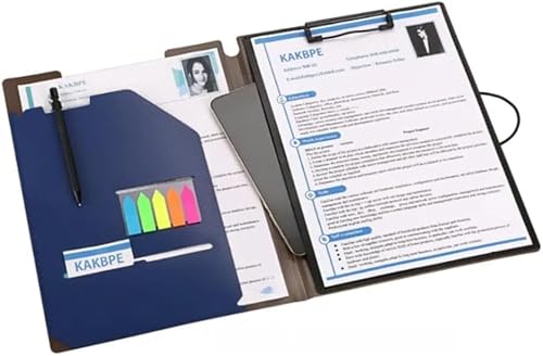 Portapapeles de almacenamiento, carpeta Kakbpe de almacenamiento de archivos, tamaño carta, multibolsillo, de plástico, A4, organizador portátil con