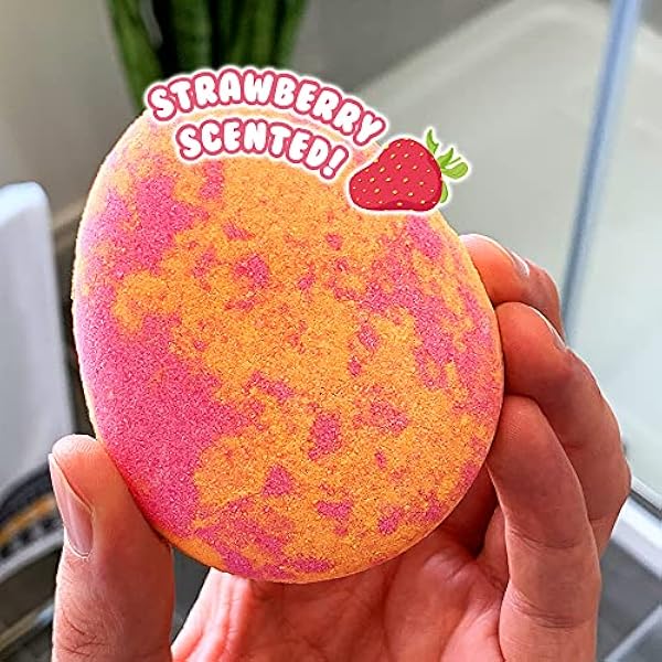 ZIMPLI - 6 больших шариков для ванны Egg Baff Bombz, альтернатива пасхальным шоколадным конфетам, подарок на день рождения для детей, веганский и не тестируемый на животных продукт
