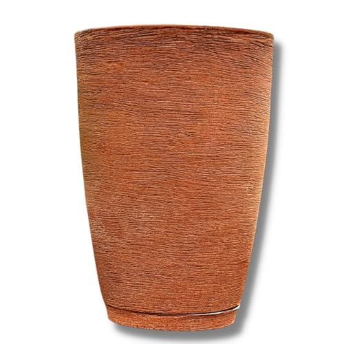 Vaso Grande Para Plantas Cone Grafiato Luxo Escovado Jardim (Marr...