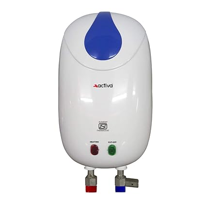 ACTIVA 1 Ltr Instant 3 Kva Special Anti Rust Coated Tank Wall Mounted Geyser With Full Abs Body With 5 Year Warranty Premium (White)
