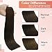 Clip In Hair Extensions Human Hair New Version Thickened Double Weft Brazilian Hair 120g 7pcs Per Set 9A Remy Hair Dark Brown Full Head Silky Straight 100% Human Hair Clip In Extensions(22 Inch #2)