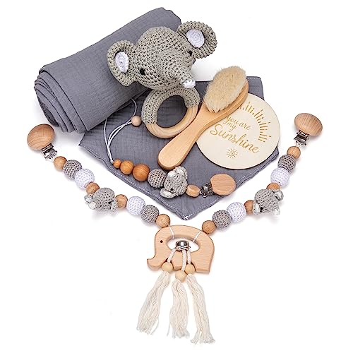 Youuys 7-Teilig Baby Geschenk zur Geburt für Neugeborene, Geschenk Junge...