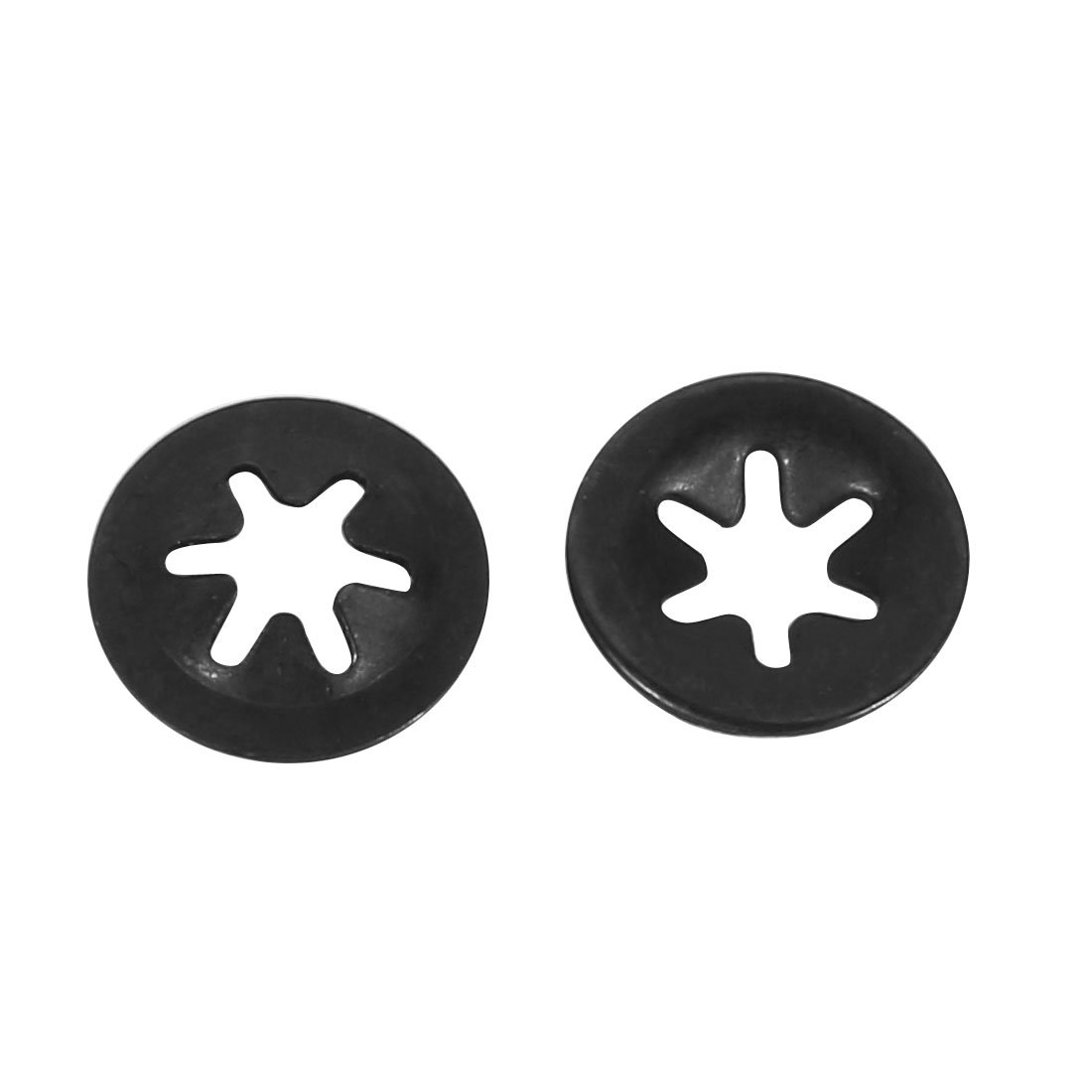 sourcingmap Internal Tooth Washers M3 x 9mm 65Mn Black Oxide Finish Push On Washer ing Clips Fastener 100pcs - Image 2