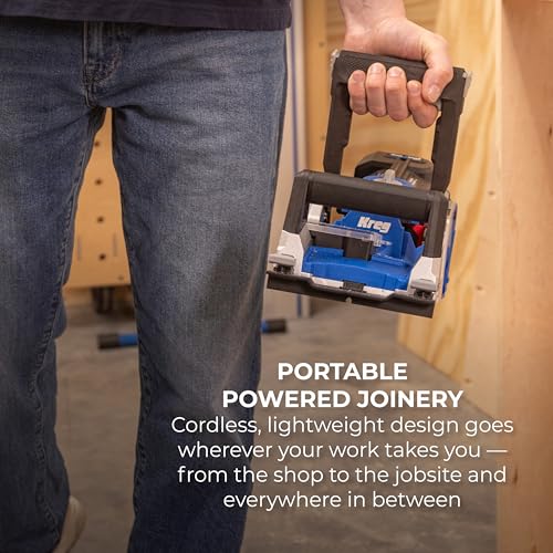 Image of Kreg Rebel 20V Ionic Drive Pocket-Hole Joiner Kit - With 20V Blue Ion Charger & 2Ah Battery Pack - Cordless Precision Joinery Tool for Woodworking & Carpentry - Woodworking Tools - KPTBRB100A