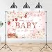 Tcoyodw Strawberry Baby Shower Backdrop 7x5ft Berry Sweet Baby is on The Way Pink Flower Strawberry Theme Baby Shower Party Decorations Photography Background for Girls