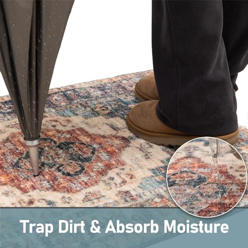 Tapete decorativo rectangular 61x91 cm marrón Softtrug miniatura 5