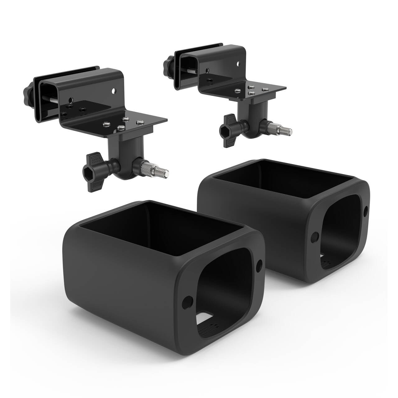 Koroao Gutter Mount with Silicone Cover Skin for eufy Security SoloCam S220 Security Camera (2pack-Black)