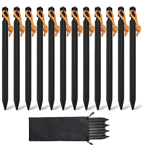 KOVSGQ Zeltheringe 30cm 10 Stück - V-Profil Stahl Sturmsicher