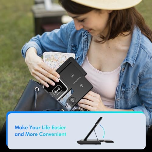 Image of 3 in 1 Wireless Charger Charging Station, Wireless Charger Stand for iPhone17 16 15 14 Pro Max 13 12 11,Charging Dock for AirPods 4 3 2 Pro, Apple Watch 11 /10 /9 /Ultra /8 /SE /7 /6 /5 /4 /3