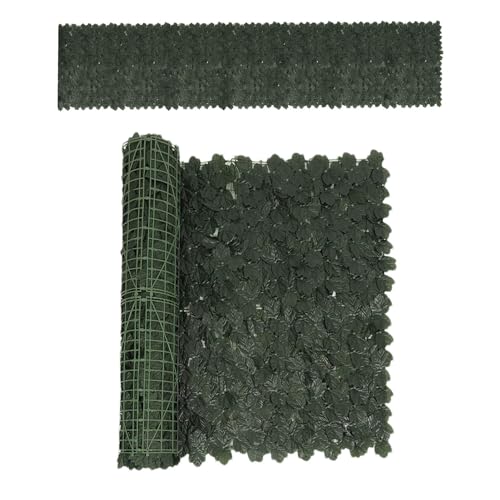 Pantalla de privacidad de vegetación sintética, pared de vid resistente al sol para paisajismo y jardines, valla de celosía expandible con hojas de hiedra artificial, bajo mantenimiento para el hogar,