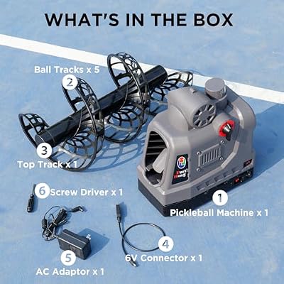Furlihong 681PBH Pickleball Machine and Extendable Ball Chute Bundle