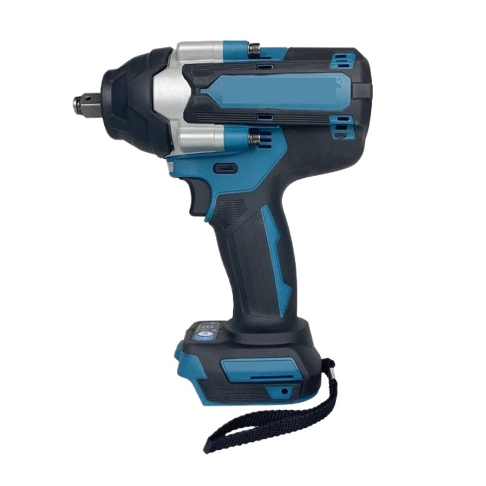 Llave de Impacto Llave De Impacto Eléctrica Sin Escobillas De Torsión 1800N.M con Batería 588VF, Herramienta Eléctrica De Llave Inalámbrica De 1/2 "para Batería De 18V(1 Battery Blue A)