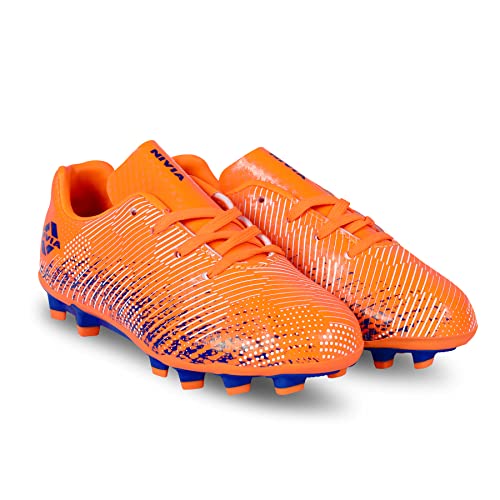 Image of Nivia Boys Encounter Kids Football StudNivia Kids Encounter 9.0 Orange-Royal Blue UK - 1