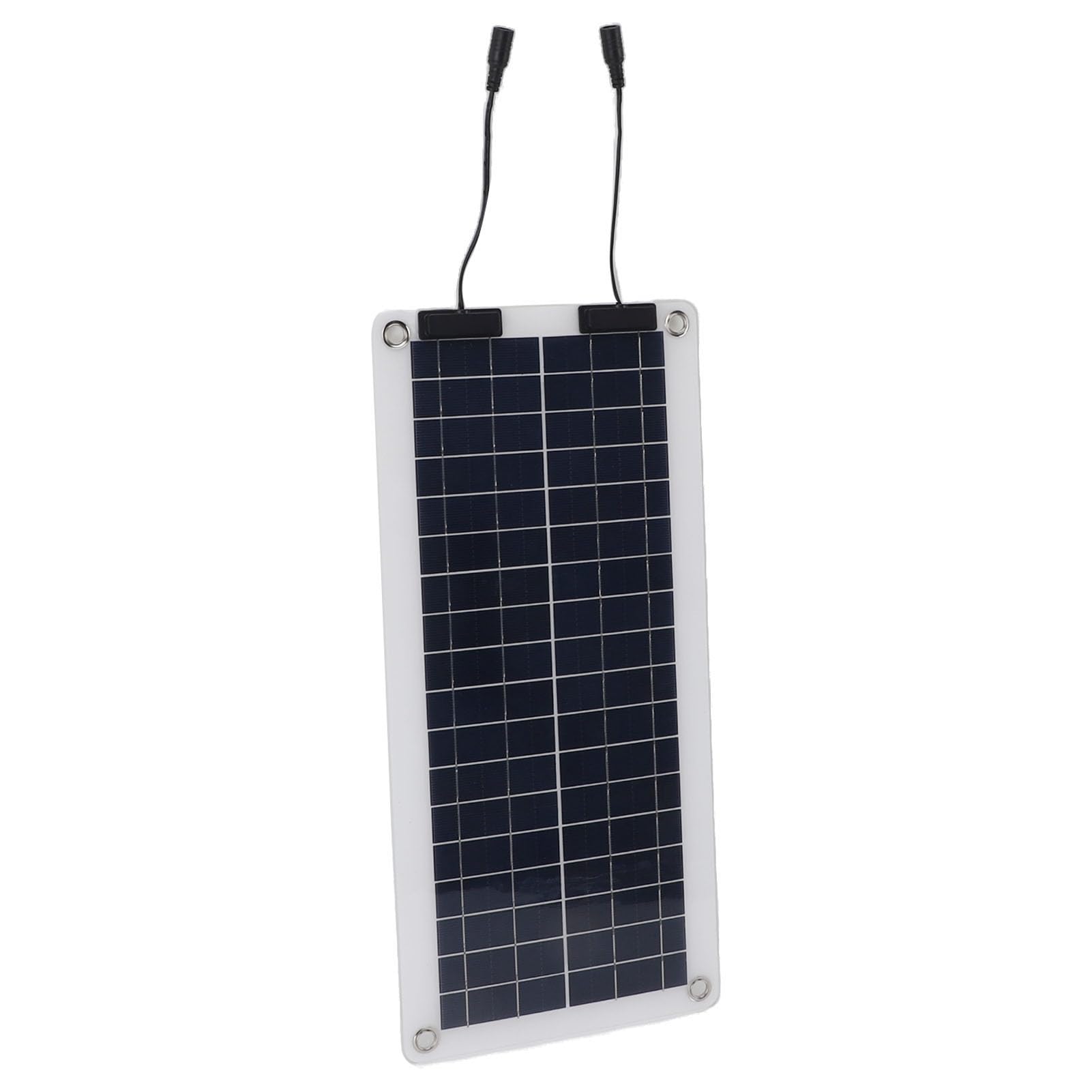 Fdit Kit de Régulateur de Panneau Solaire 30W, Chargeur MPPT OBD Double Sortie, étanche avec Pince de Batterie Rouge et Noire pour Camping-car, Bateau, Camping