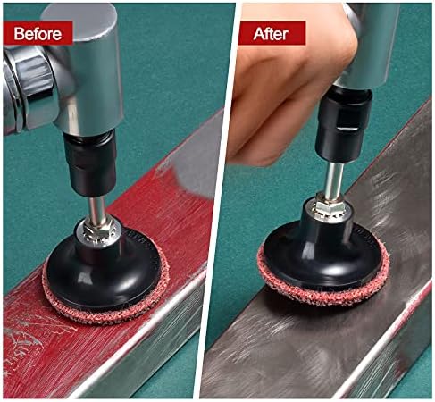S SATC 45PCS 2 Inch Quick Change Discs with 1pcs 1/4'' Holder for Die Grinder Surface Conditioning Sanding Discs Fine Medium Coarse for Surface Strip Grind Polish Burr Finish Rust Paint Removal