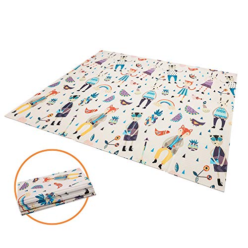 JOYMOR XXL Foldable CPC Certificated Extra Large Baby Playmat BPA-Free Non-Toxic, Portable Skidproof