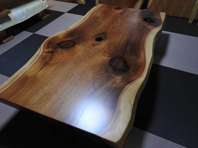 №45　秋田杉一枚板☆座卓☆厚板　6帖～8 帖☆巾広貴重品☆ №45 秋田杉一枚板☆座卓☆厚板 6帖～8