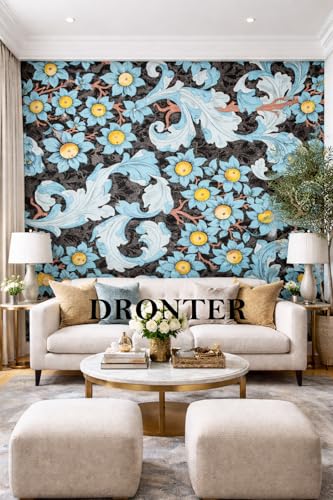 Image of DRONTER 3D Self-Adhesive Brick Wallpaper - PE Foam Wall Panels for Home, Bedroom, Living Room, and Cafe Decor | Easy Peel & Stick DIY Wall Stickers (Black Blue)